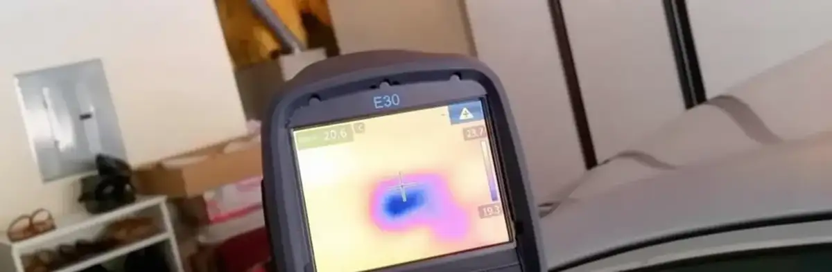 mold inspection using thermal imaging technology to detect moisture and hidden mold in a home in Charleston, SC