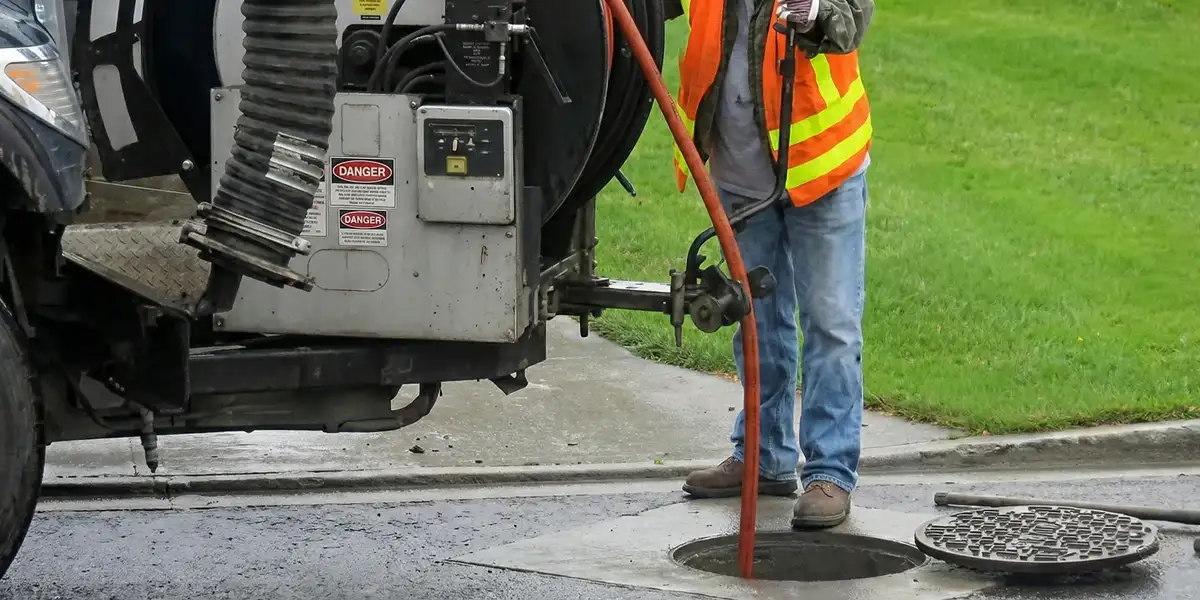sewage clean up professionals using industrial equipment to remove contaminated wastewater in Charleston, SC