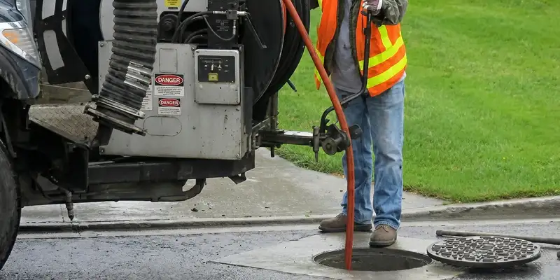 sewage clean up professionals using industrial equipment to remove contaminated wastewater in Charleston, SC