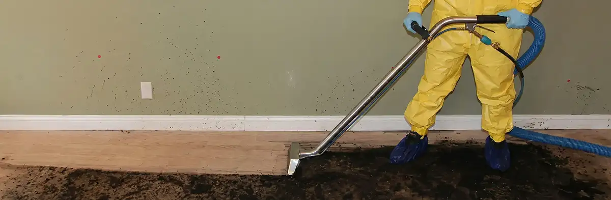 sewage removal service performing deep cleaning and extraction of sewage from an indoor area in Charleston, SC
